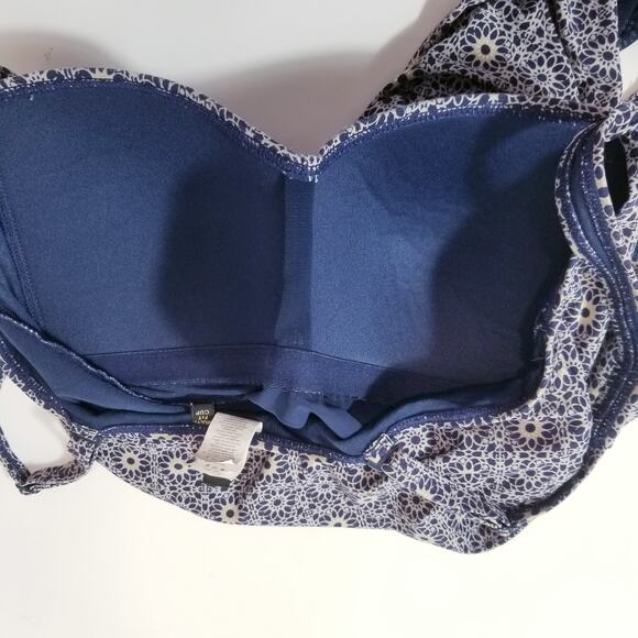 Nip Tuck Swim Blue One Piece Swim Suit Built in Bra Ruched - Picture 9 of 11